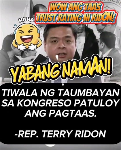 TERRY RIDON, PROUD NA SINABI TRUST RATING TUMATAAS WOW MAYABANG!#funny#comedy#jokes#foryou#shorts