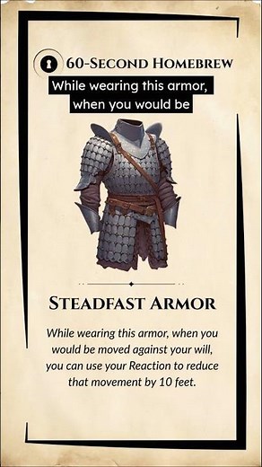 Steadfast Armor | DND 5e | Homebrew DND