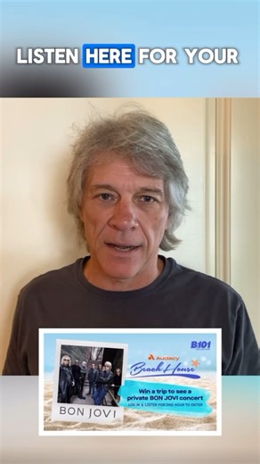 You could win a trip for two to see Bon Jovi at the Audacy Beach House on the shores of Cape Cod! 🏖️ Get tickets to this once in a lifetime private performance, two night hotel stay, plus MORE! 🤩 Log in to the FREE app or Audacy.com and listen to #B101Philly for 1 hour every day for your daily entry 📲 Tag below who you want to bring on your trip! 👇 🎧 B101Philly.com/listen 🌐 audacy.com/contests/log-in-and-listen-your-chance-to-win-a-trip-to-see-bon-jovi #BonJovi | B101 Philly