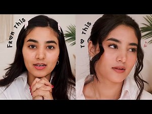 Minimal Office/College Makeup With Easy Hair Look | Michu