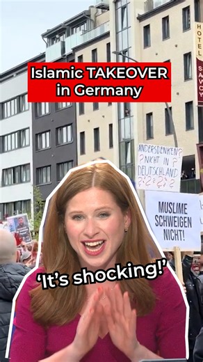 'What does the German government do!?' | Emily Carver enraged as thousands took to the street in the German city, Hamburg, calling for an Islamic state. Muslim protesters were seen holding signs in support of Islamic fundamentalism #germany #islam #protests #hamburg #uknews #worldnews #gbnews | GB News