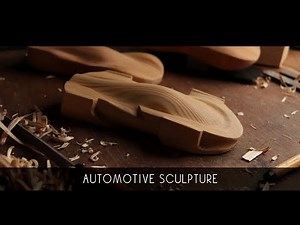 Automotive Wooden Sculpture. Transportation Design. My New Car out of Wood