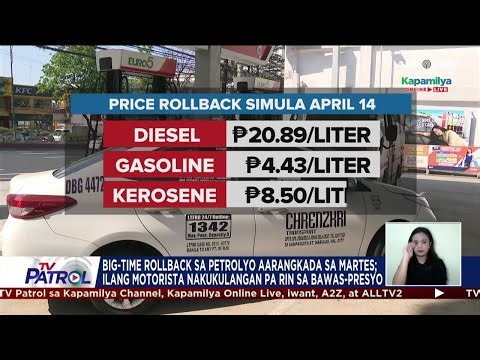 Big-time oil price rollback aarangkada | TV Patrol