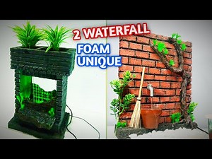 Styrofoam craft - Amazing waterfall ideas (2 UNIQUE WATERFALL MODELS)