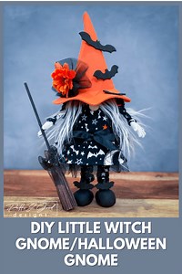 Little Halloween Witch Gnome/Halloween Gnome/Fall Gnome
