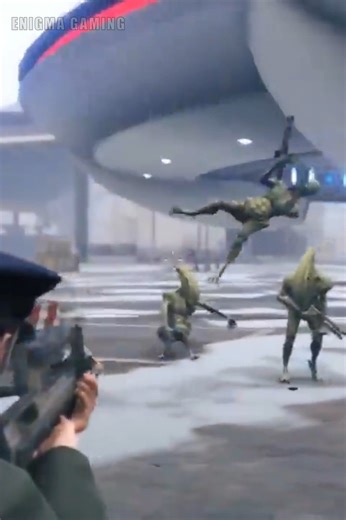 Enigma Gaming on Instagram: "GTA 5 - Aliens Attack on Fort Zancudo Saving with Trevor😱😳 #GTAV #gta"