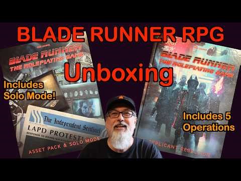 Unboxing the Blade Runner RPG Asset Pack & Solo Mode and Replicant Rebellion Book