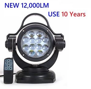 [Hot Item] CE RoHS Buscador de Faros Marinos IP68 Impermeable CREE LED 360 Grados Control Remoto 12V/24V Faro LED Faro LED Auxiliares Luz de Búsqueda