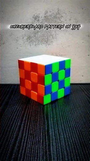 4x4 Rubik’s Cube Checkerboard Pattern | Satisfying Cube Design 🧊