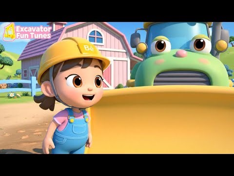 Dozer Farm Care Song | Baby & Bulldozer Help Animals | 3D Construction Trucks for Kids