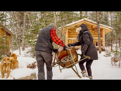 She's Here! | Wilderness Off Grid Living | Water and Wood