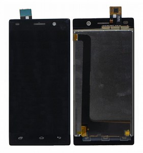 LCD with Touch Screen for Intex Aqua Power Plus - Black (display glass combo folder)