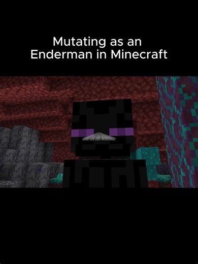 Mutating as an Enderman in Minecraft (credits:Craftee) #fyp #gaming #minecraft #enderman #mutating