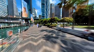 Hyperlapse of walking around Circular quay to Sydney Opera House, Sydney, Australia.