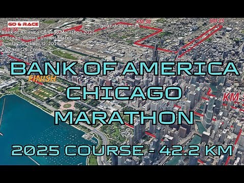 Bank of America Chicago Marathon 2025: 3D Video Course Map | 42.2 km - Chicago