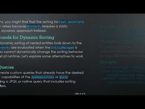 Dynamic Sorting in JPA: How to Accept @ OrderBy Sort Values as Parameters