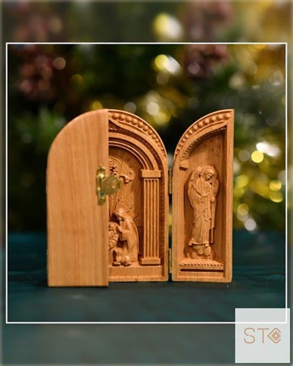 Nativity Triptych Holy Trinity- Archangel Michael- Archangel Gabriel Christmas Gift Ideas Catholi...