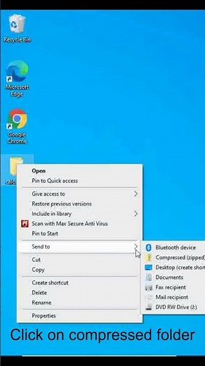 How To Create Zip Folder in windows 10 #shortsTech