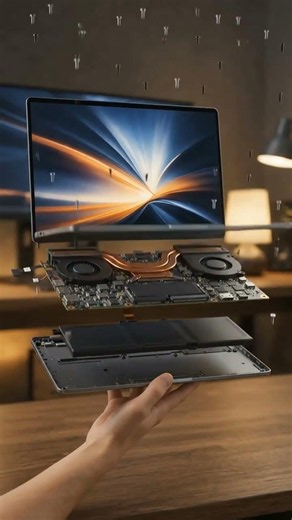 Inside a Laptop 🤯 Exploded View AI Animation #shorts