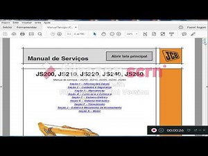 manual escavadeira jcb js200 manual completo