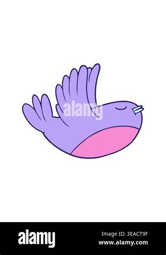 popping motion animation of cartoon flying robin Stock Video Footage - Alamy