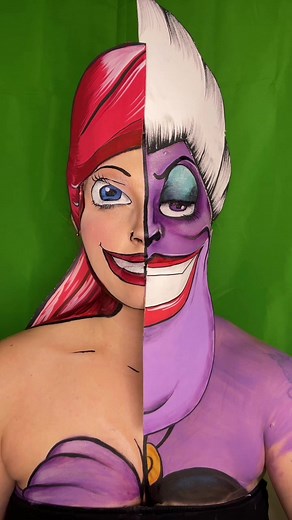 Disney Series: Ariel vs. Ursula #ariel #thelittlemermaid #ursula #makeup #disneymakeup