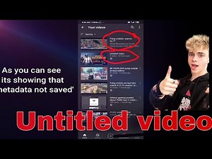 Untitled video problem solved || youtube new update 2023 metadata not saved Redminote8 MgamerShadow