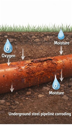 Underground steel pipelines face constant corrosion due to moisture and oxygen in soil. Cathodic Protection is the engineering solution that saves pipelines from failure. In this video, you’ll understand: • Why corrosion happens • How electron flow causes metal loss • Sacrificial Anode vs Impressed Current systems • How DC current protects steel pipelines This concept is widely used in oil & gas pipelines, tanks, and offshore structures. If you work in welding, fabrication, inspection, or mainte