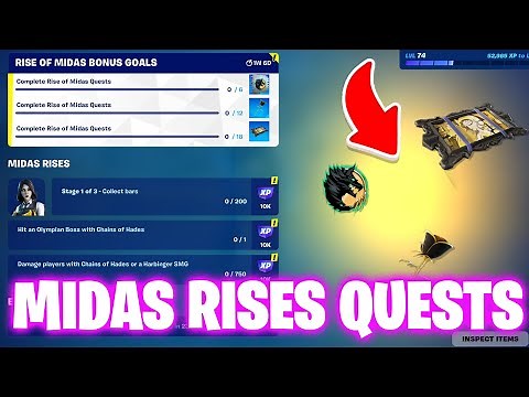How To Complete Midas Rises Quests in Fortnite - Rise of Midas Quest Fortnite Chapter 5 Season 2