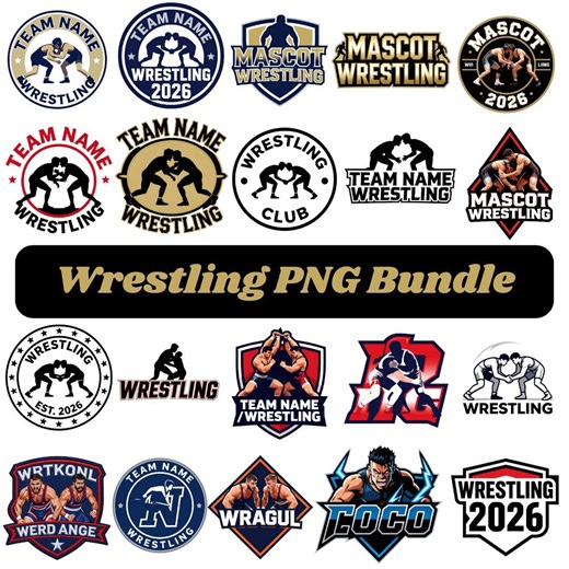 Wrestling PNG Clipart Bundle, Sports Team Graphics (digital Download) - Etsy