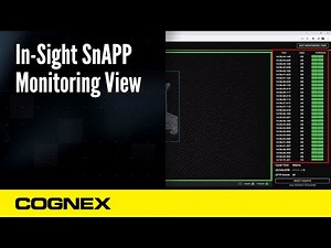In-Sight SnAPP Sensor: Monitoring View Features | Cognex Support