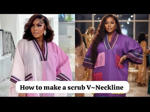 How to make a Scrub V-Neckline | Quick and easy
