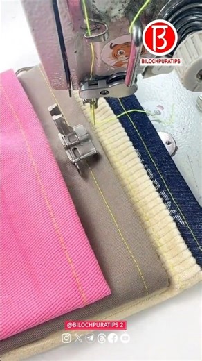 Sewing Tools And Tutorial Use a presser foot to roll up trouser legs