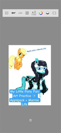 My Little Pony Fan Art Practice ✨ Applejack + Marnie Life #mylittlepony #digitalart #fanart #ideas