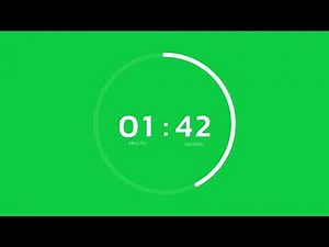 3 Minute Countdown Timer with Animated Circle - 4K Green Screen - 100% FREE