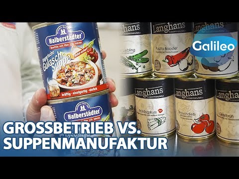 200 cans vs. 20,000 cans per day - What are the differences in soup production?