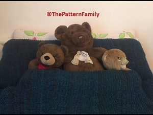 How to Knit a Blanket / Afghan with Homespun Yarn Pattern #462│by ThePatternFamily