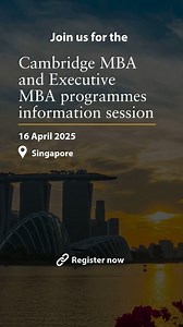 Join Conrad Chua, Executive Director of The Cambridge MBA, for an overview of the full-time Cambridge MBA, Executive MBA (EMBA), and Global EMBA. Discover the differences between these programmes and gain valuable insights to help determine which one is the best fit for your career goals. You’ll also have the chance to meet Cambridge alumni who will share their experiences, answer your questions, and offer advice on life at Cambridge. Learn about the unique college system, the vibrant student li