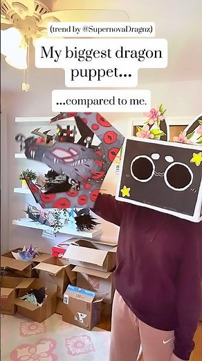 My Dragons Compared To Me (IB: ​⁠‪@SupernovaDragnz‬) #paperart #puppetry #papercrafts #shorts #trend