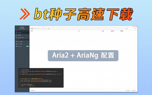 【BT种子下载神器】Aria2+AriaNg配置，实现高速下载