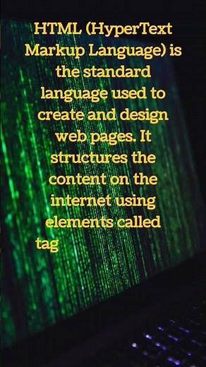 What is HTML? #html #education #shortvideo #studylearn