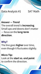 SAT Math Data Analysis #1｜How to Read Trends (Ignore Small Ups & Downs)