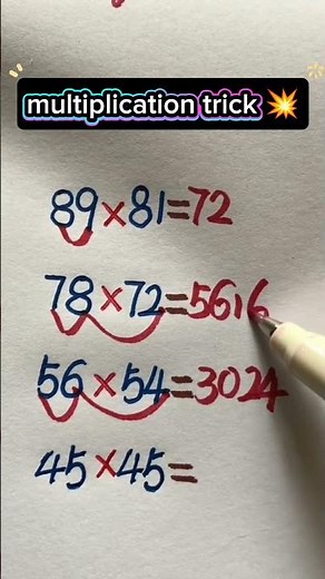 🔥 Use your brain, not a calculator#foryou #fypage #mathtrick #mathskill #MULTIPLICATION #maths