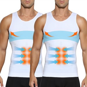 Arjen Kroos Mens Compression Shirt Slimming Muscle Tank Top Shapewear Body Shaper UnderShirts for Men - Walmart.com