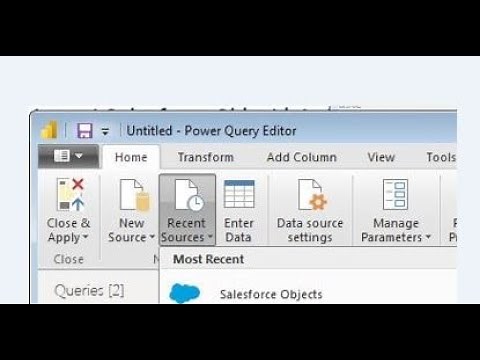Import Salesforce Object into Power BI with Power Query Editor