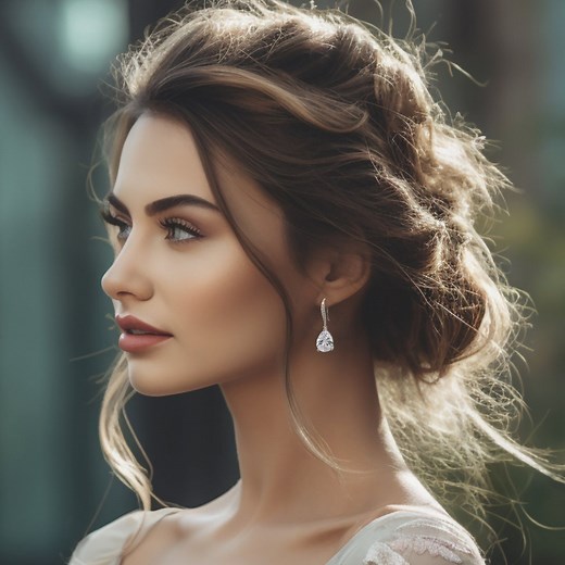 Teardrop Bridal Earrings - Wedding Jewelry for Brides - Avery - Etsy