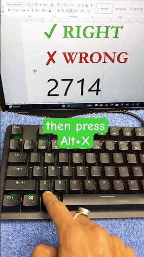 Computer🖥️ Shortcut Key for Right ✅ Wrong ❌ Symbols #keyboard #computershortcut #mechanicalkeyboard