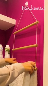 A lovely TOWEL LADDER to make yourself! 😍😊 | Handimania