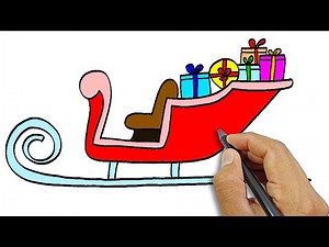 How to draw Santa sleigh | Simple Drawing Tutorial For Beginners