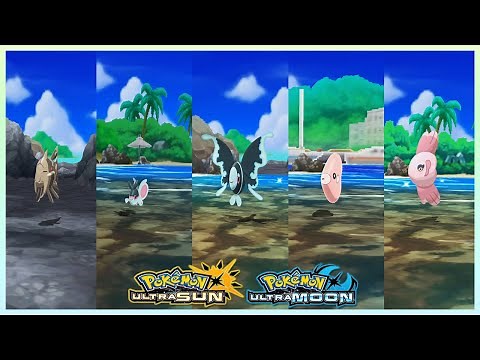 Pokemon UltraSun & UltraMoon - Relicanth,Finneon,Lumineon,Luvdisc & Alomomola Locations